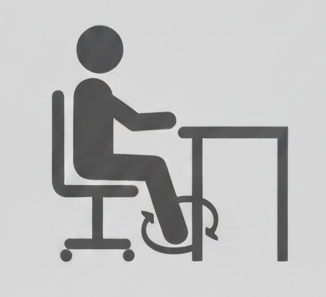 座りながら「足を動かす」